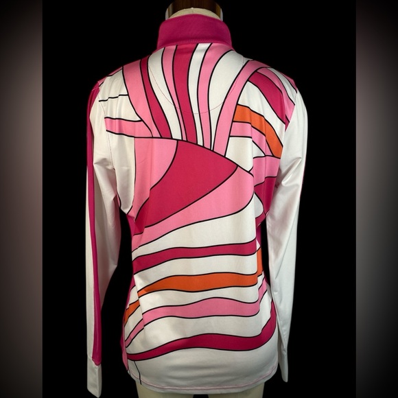 Bolle Colorful Long Sleeve Quarter Zip Athletic Jacket Women’s Large - Picture 2 of 4